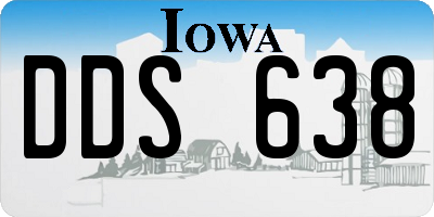 IA license plate DDS638