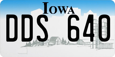 IA license plate DDS640