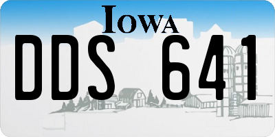 IA license plate DDS641