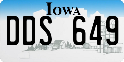 IA license plate DDS649