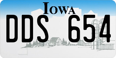 IA license plate DDS654