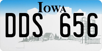 IA license plate DDS656