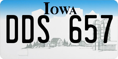 IA license plate DDS657