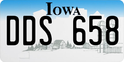 IA license plate DDS658