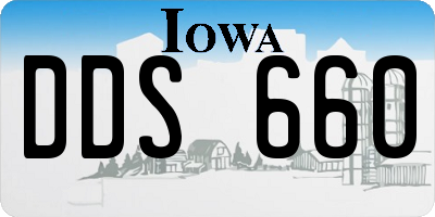 IA license plate DDS660