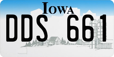 IA license plate DDS661