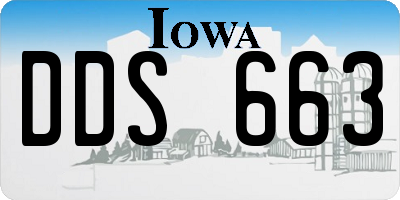 IA license plate DDS663