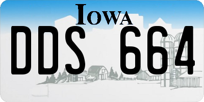 IA license plate DDS664
