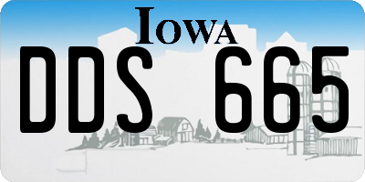 IA license plate DDS665