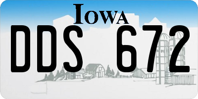 IA license plate DDS672