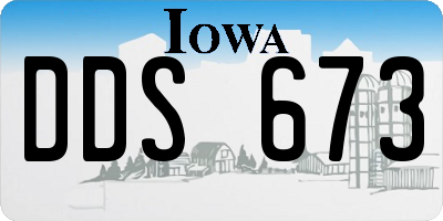 IA license plate DDS673