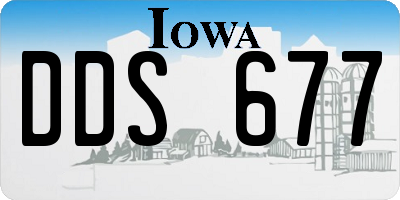 IA license plate DDS677