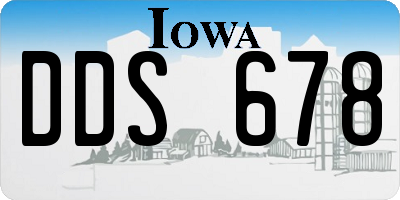 IA license plate DDS678