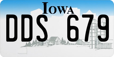IA license plate DDS679