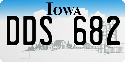 IA license plate DDS682