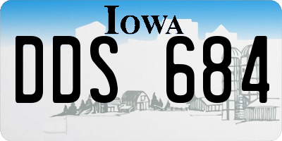 IA license plate DDS684