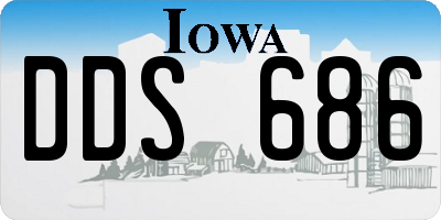 IA license plate DDS686