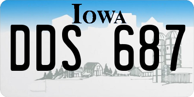 IA license plate DDS687