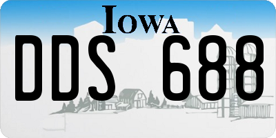 IA license plate DDS688