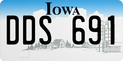 IA license plate DDS691