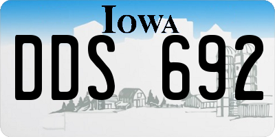 IA license plate DDS692