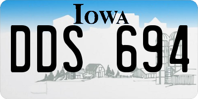 IA license plate DDS694