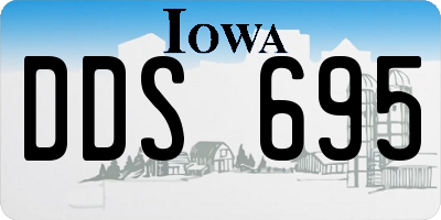 IA license plate DDS695