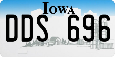 IA license plate DDS696