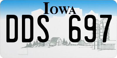 IA license plate DDS697