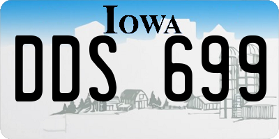 IA license plate DDS699
