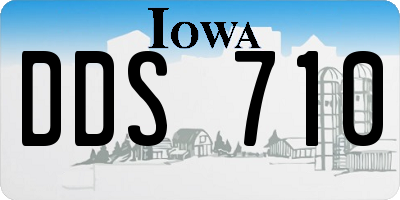 IA license plate DDS710