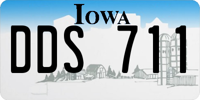 IA license plate DDS711