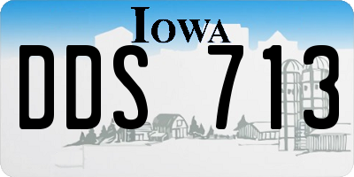 IA license plate DDS713