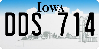 IA license plate DDS714