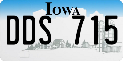IA license plate DDS715