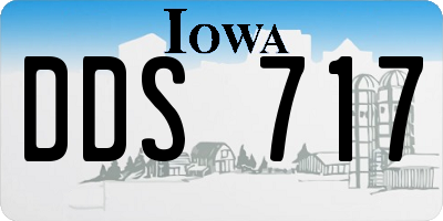 IA license plate DDS717