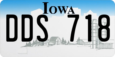IA license plate DDS718