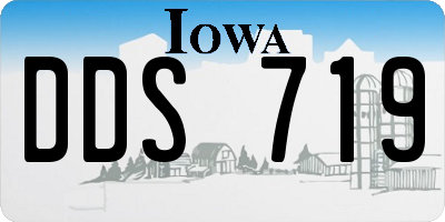 IA license plate DDS719