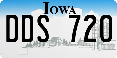 IA license plate DDS720