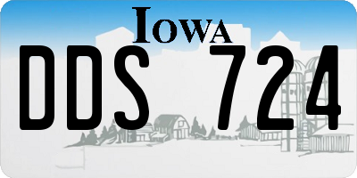 IA license plate DDS724