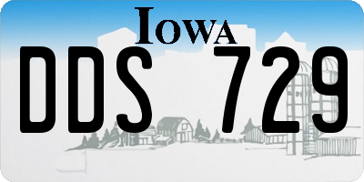 IA license plate DDS729