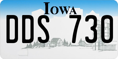 IA license plate DDS730