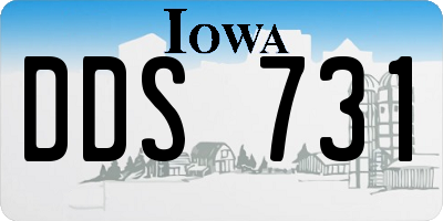 IA license plate DDS731