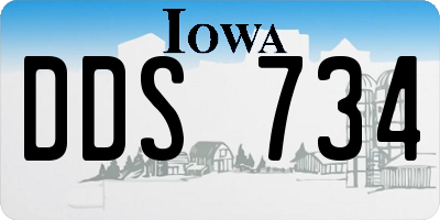 IA license plate DDS734