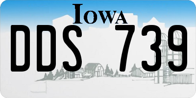 IA license plate DDS739
