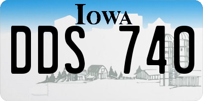 IA license plate DDS740