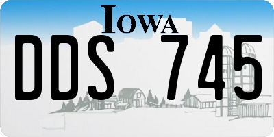 IA license plate DDS745