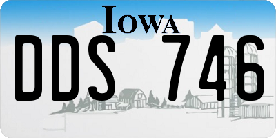 IA license plate DDS746