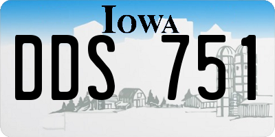 IA license plate DDS751
