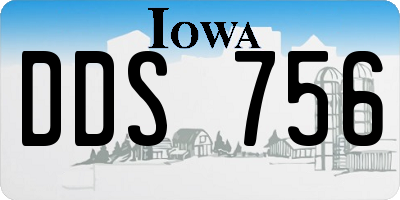 IA license plate DDS756